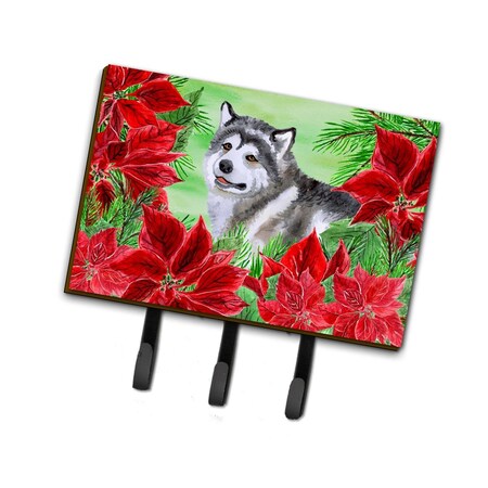 Carolines Treasures Alaskan Malamute Poinsettas Leash or Key Holder CK1287TH68